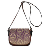 Vintage Western Damask Floral Print Saddle Bag