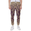 Vintage Western Damask Floral Print Joggers