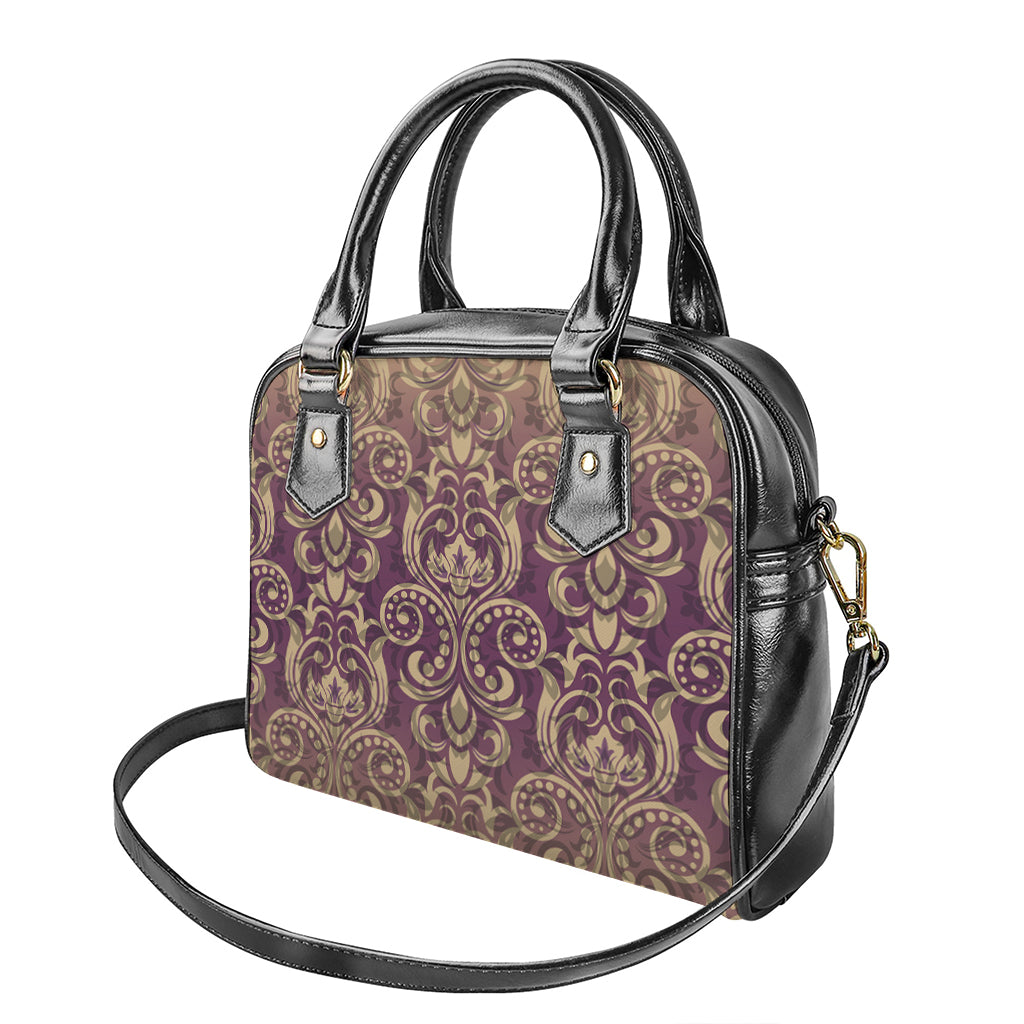 Vintage Western Damask Floral Print Shoulder Handbag