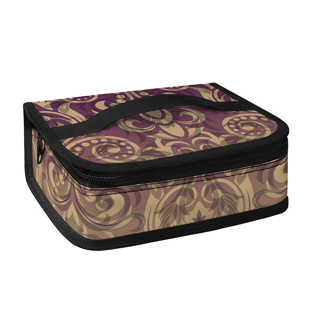 Vintage Western Damask Floral Print Small Lunch Bag