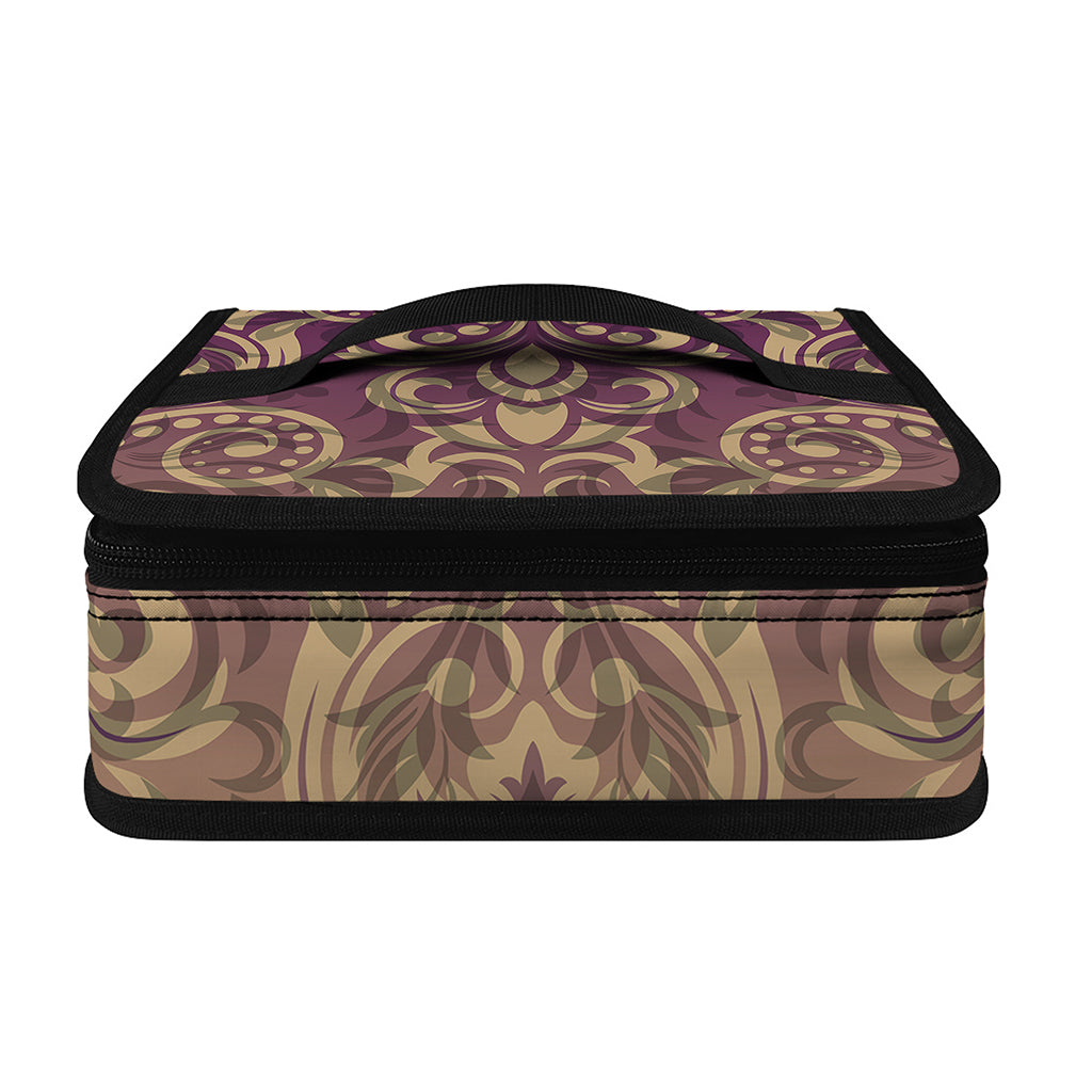 Vintage Western Damask Floral Print Small Lunch Bag