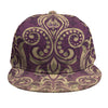 Vintage Western Damask Floral Print Snapback Cap