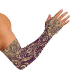 Vintage Western Damask Floral Print Sun Protection Arm Sleeves