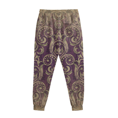 Vintage Western Damask Floral Print Sweatpants