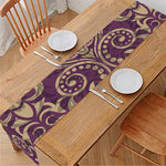 Vintage Western Damask Floral Print Table Runner