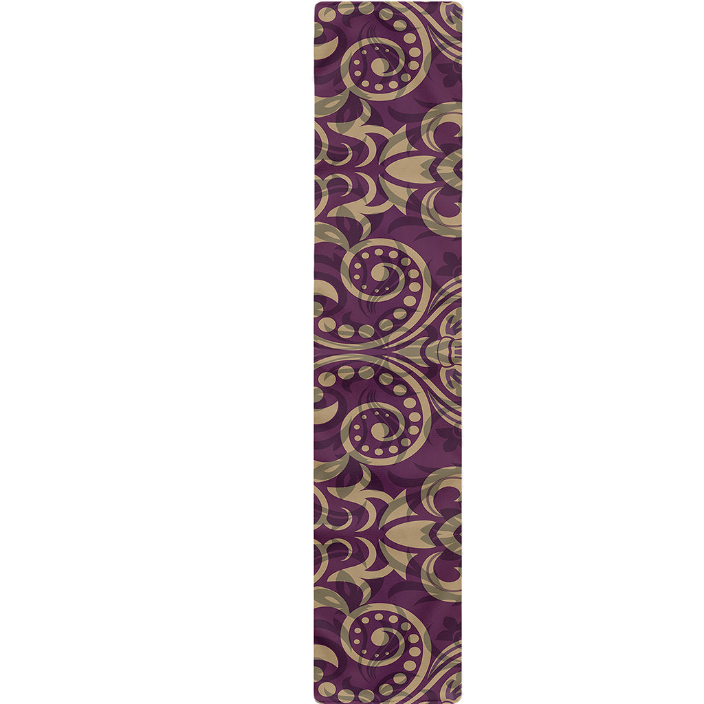 Vintage Western Damask Floral Print Table Runner