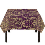 Vintage Western Damask Floral Print Tablecloth