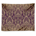 Vintage Western Damask Floral Print Tapestry