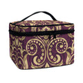 Vintage Western Damask Floral Print Travel Makeup Bag