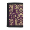 Vintage Western Damask Floral Print Trifold Wallet