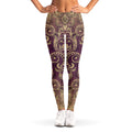 Vintage Western Damask Floral Print Women's Leggings