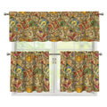 Vintage Wicca Tarot Card Print 3 Piece Kitchen Curtains