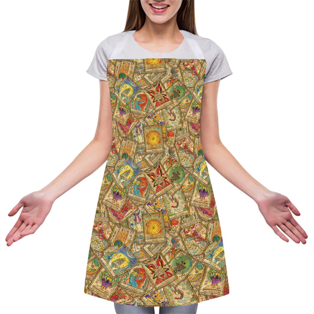 Vintage Wicca Tarot Card Print Adjustable Apron