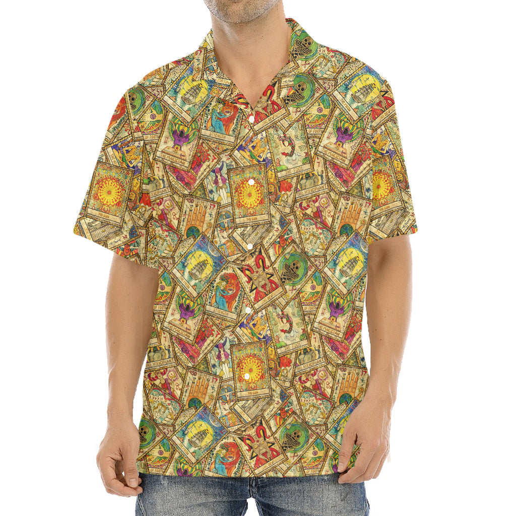 Vintage Wicca Tarot Card Print Aloha Shirt