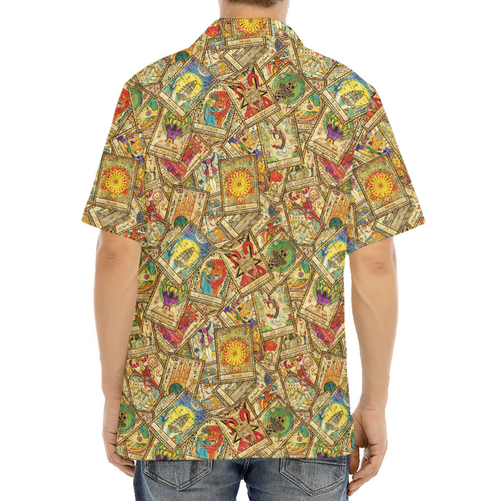 Vintage Wicca Tarot Card Print Aloha Shirt