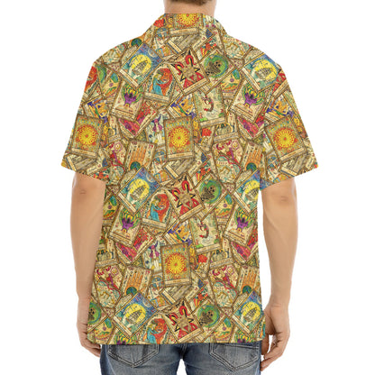 Vintage Wicca Tarot Card Print Aloha Shirt