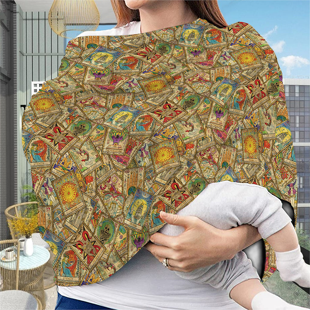 Vintage Wicca Tarot Card Print Baby Seat Cover