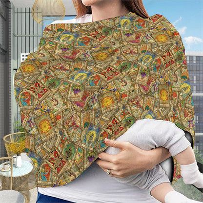Vintage Wicca Tarot Card Print Baby Seat Cover