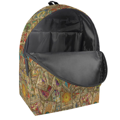 Vintage Wicca Tarot Card Print Backpack