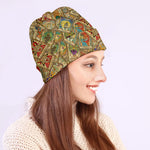 Vintage Wicca Tarot Card Print Beanie