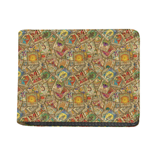 Vintage Wicca Tarot Card Print Bifold Wallet
