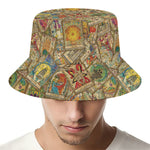 Vintage Wicca Tarot Card Print Bucket Hat