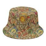 Vintage Wicca Tarot Card Print Bucket Hat