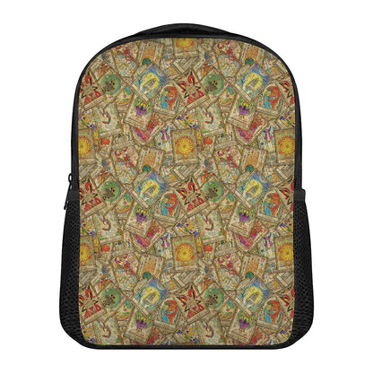 Vintage Wicca Tarot Card Print Casual Backpack