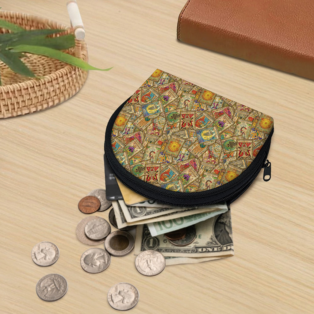 Vintage Wicca Tarot Card Print Coin Purse