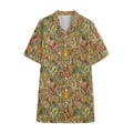 Vintage Wicca Tarot Card Print Cotton Hawaiian Shirt