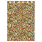 Vintage Wicca Tarot Card Print Curtain
