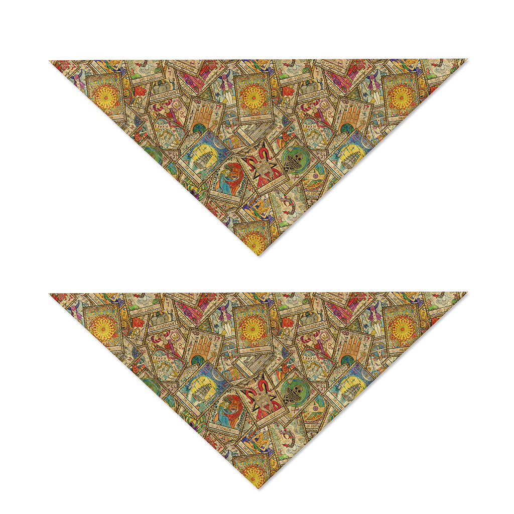 Vintage Wicca Tarot Card Print Dog Bandana