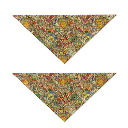 Vintage Wicca Tarot Card Print Dog Bandana