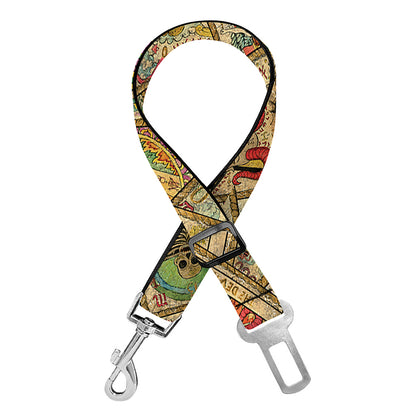 Vintage Wicca Tarot Card Print Dog Seat Belt