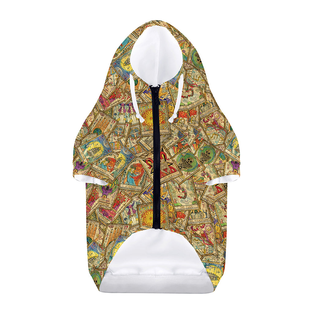 Vintage Wicca Tarot Card Print Dog Zip Up Hoodie