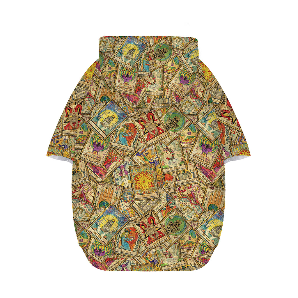 Vintage Wicca Tarot Card Print Dog Zip Up Hoodie