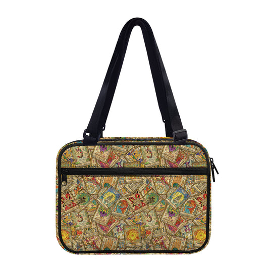 Vintage Wicca Tarot Card Print Double Strap Bible Bag