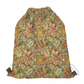 Vintage Wicca Tarot Card Print Drawstring Bag
