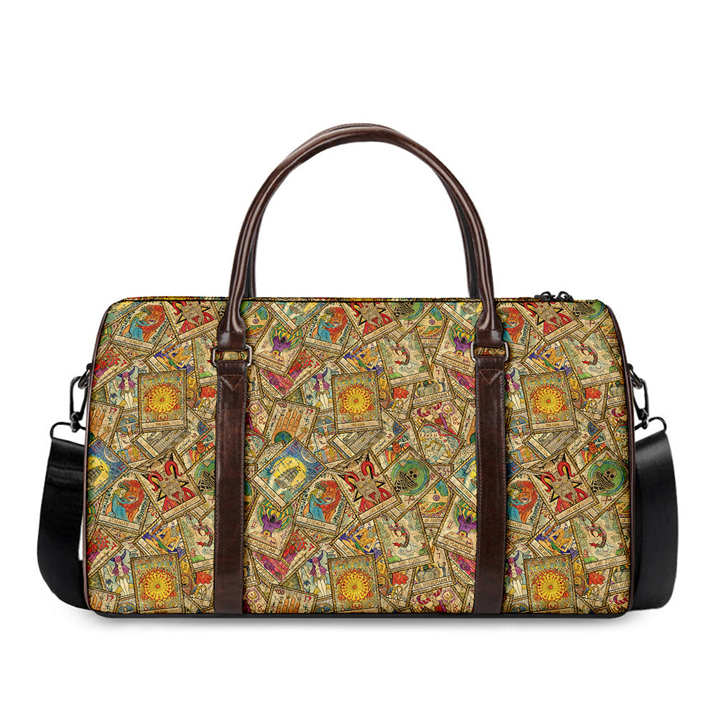 Vintage Wicca Tarot Card Print Duffle Bag