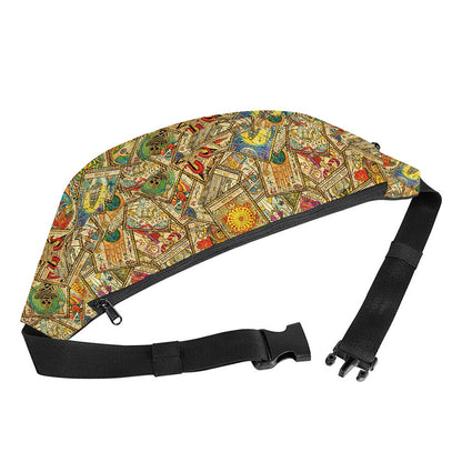 Vintage Wicca Tarot Card Print Fanny Pack