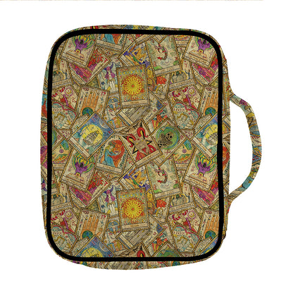 Vintage Wicca Tarot Card Print Front Pocket Bible Bag