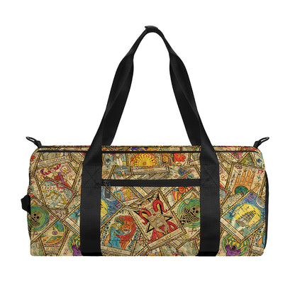 Vintage Wicca Tarot Card Print Gym Bag