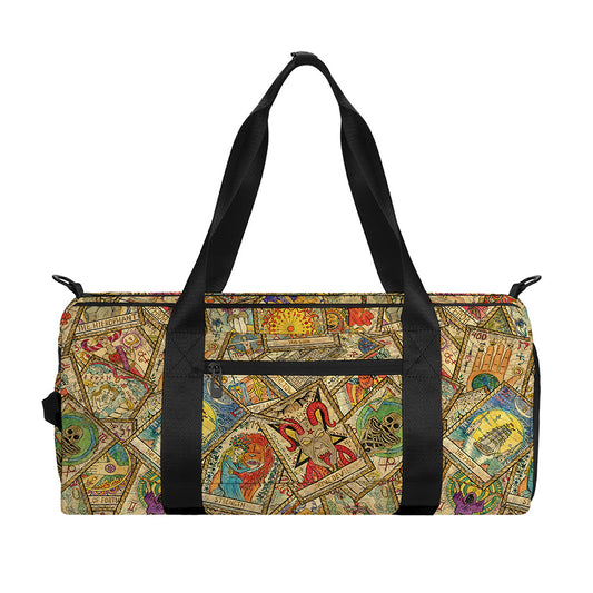 Vintage Wicca Tarot Card Print Gym Bag