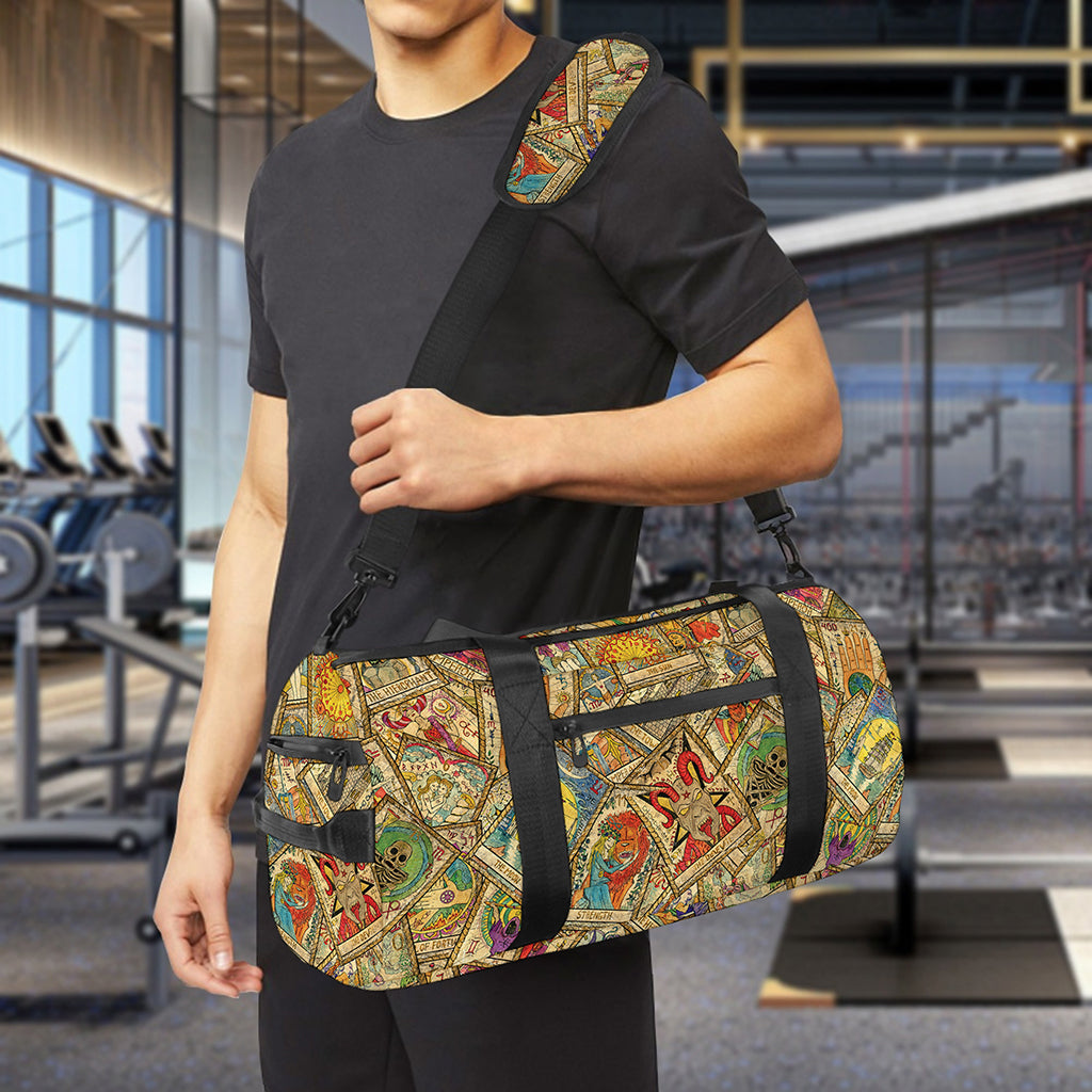 Vintage Wicca Tarot Card Print Gym Bag