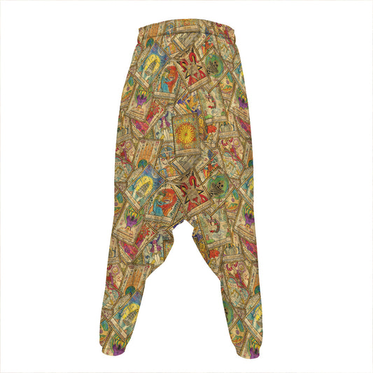 Vintage Wicca Tarot Card Print Hammer Pants