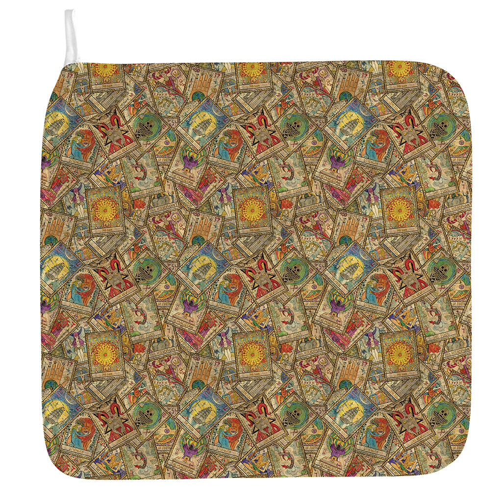 Vintage Wicca Tarot Card Print Hand Towel