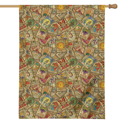Vintage Wicca Tarot Card Print House Flag
