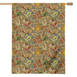Vintage Wicca Tarot Card Print House Flag