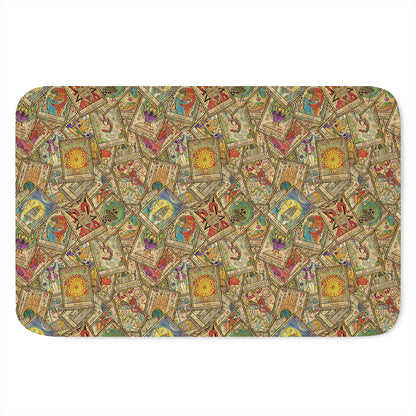 Vintage Wicca Tarot Card Print Indoor Door Mat