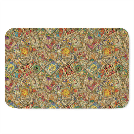Vintage Wicca Tarot Card Print Indoor Door Mat